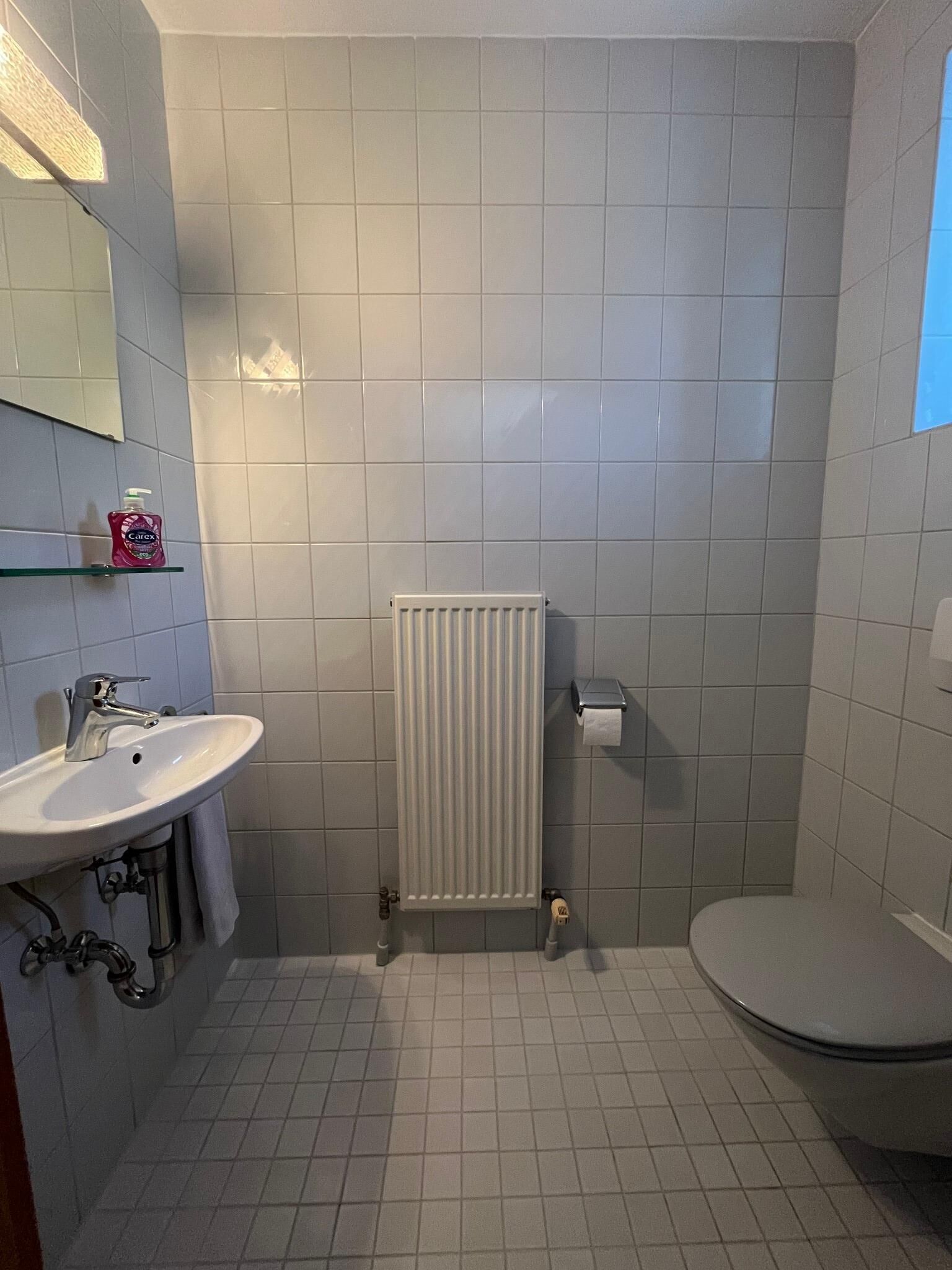 Douche, sèche-cheveux, serviettes fournies