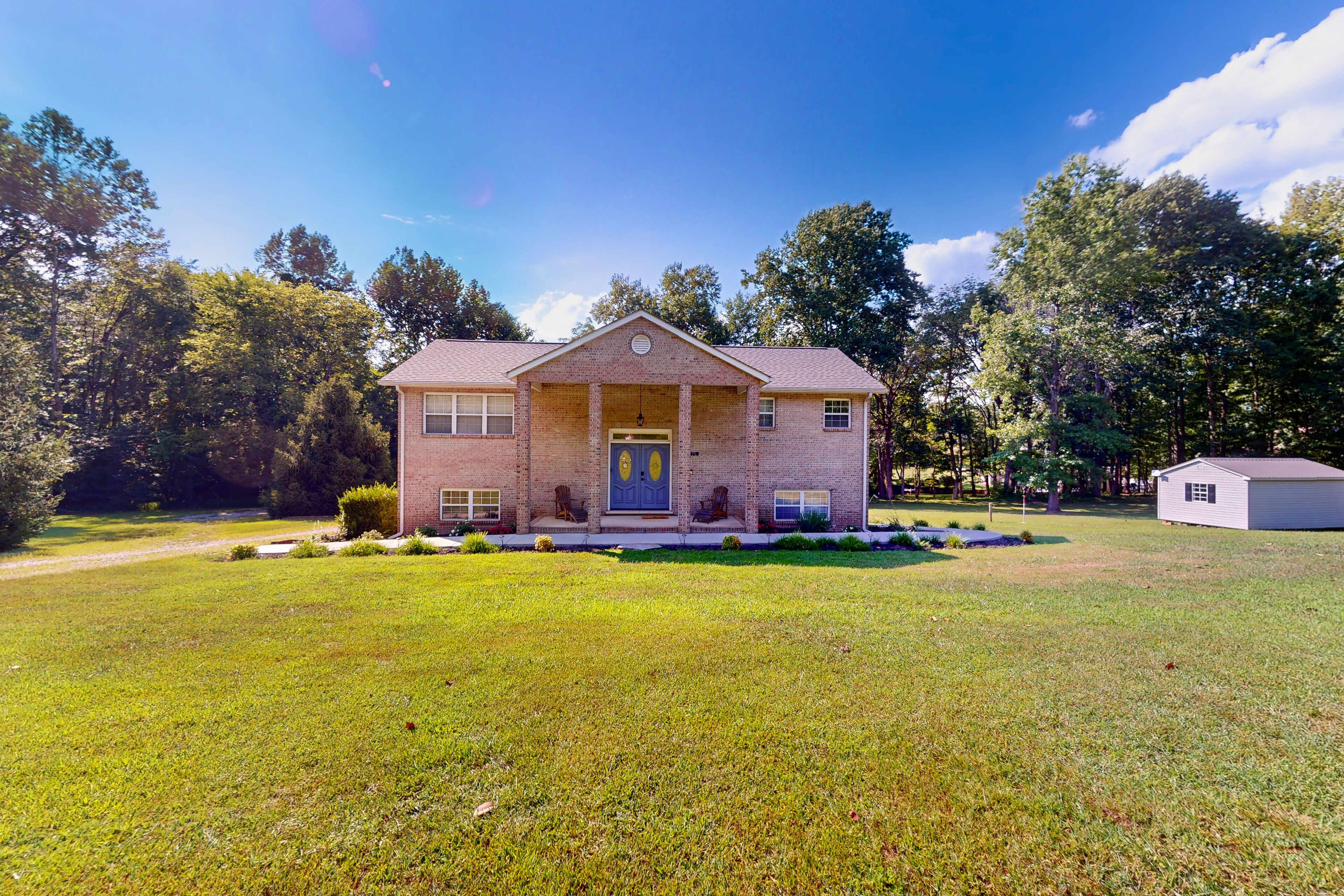 Dog-friendly, lakefront home with private covered dock, huge yard & firepit