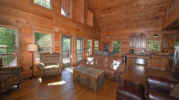 Smart TV, fireplace, video games, books