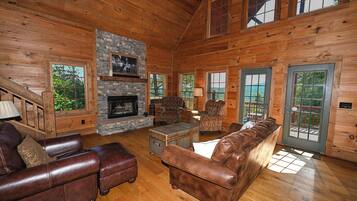 Smart TV, fireplace, video games, books