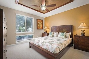 2 bedrooms, desk, iron/ironing board, travel crib