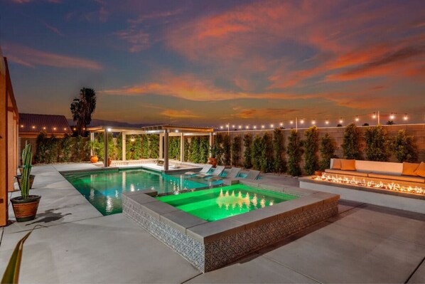 A heated pool