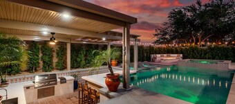 Hacienda San Miguel | Resort Style Pool W/ Sunken Outdoor Kitchen
