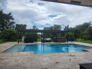 Indoor pool, outdoor pool