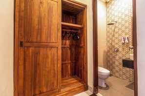 Balinese Room | Bathroom | Shower, rainfall showerhead, towels, soap - Alam Desa Homestay by AGATA (Marga)