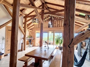 Dining - Beautiful Apartment in Cordon with Mont Blanc View, Terrace and Parking (Cordon)