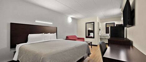 Room, 1 King Bed, Non Smoking (Efficiency) | Desk, iron/ironing board, travel cot, free WiFi