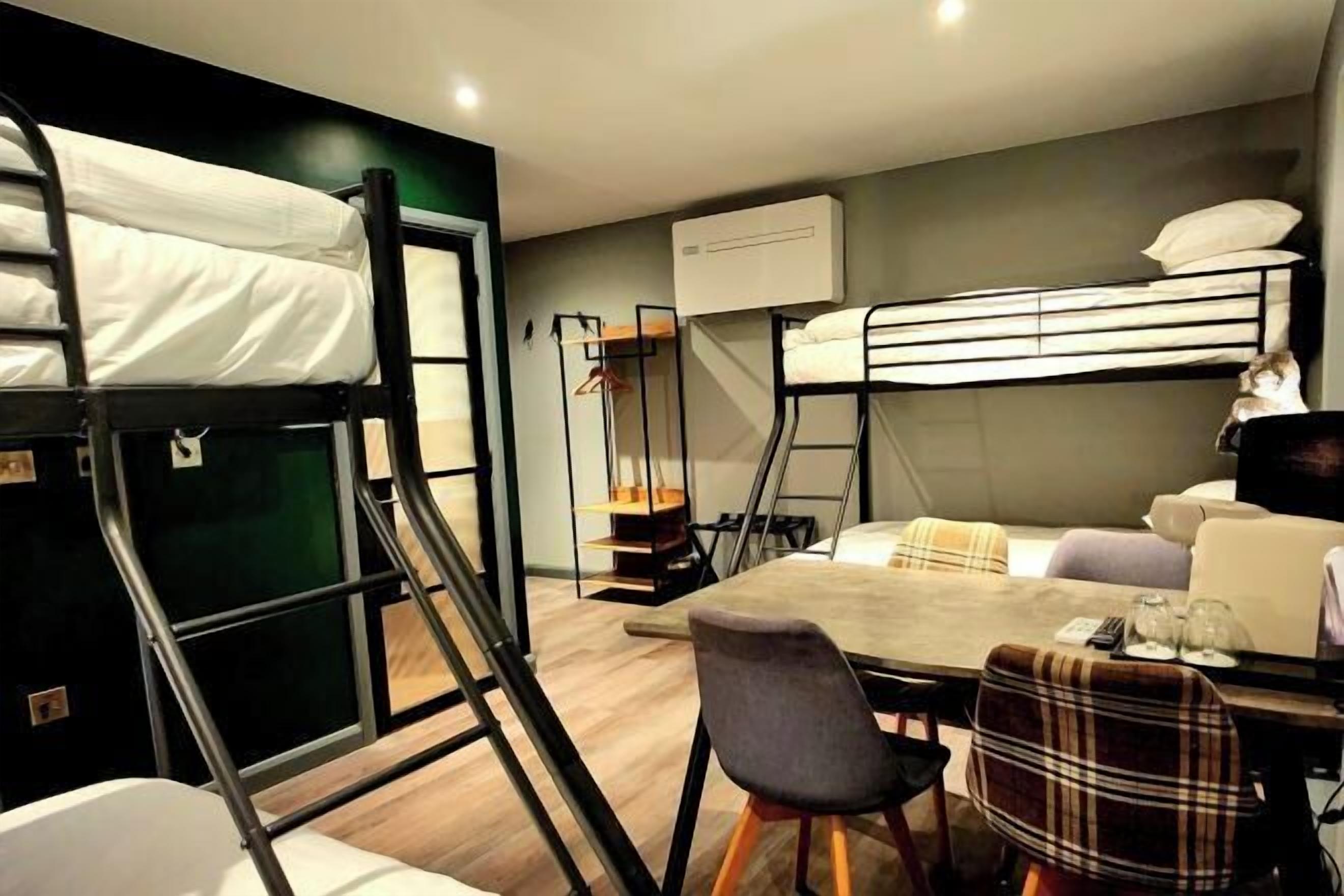 Premium bedding, Select Comfort beds, desk, laptop workspace