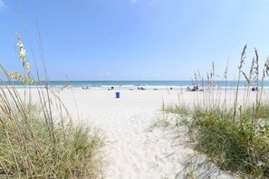 Beach nearby, sun-loungers