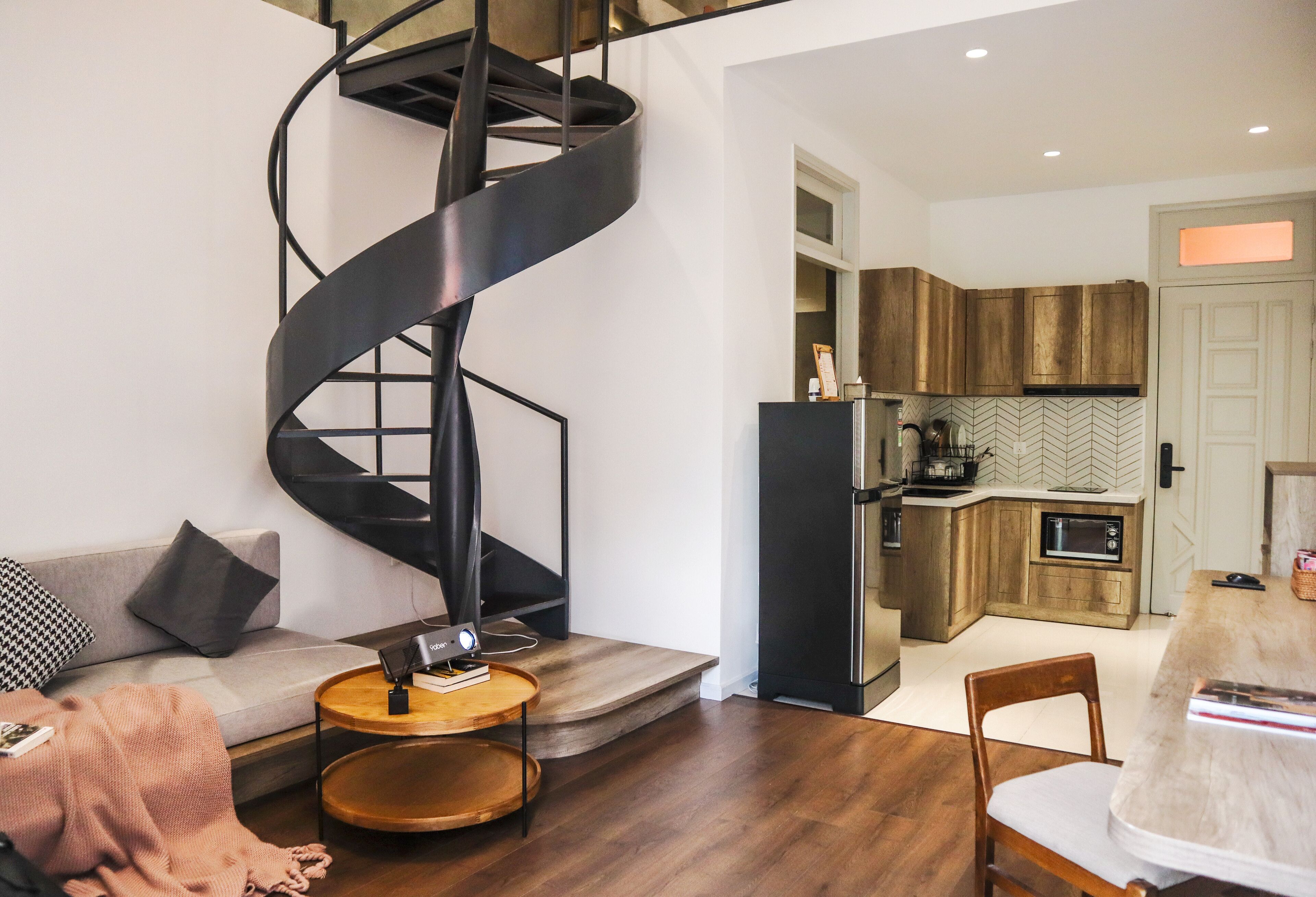 Duplex with Balcony | Private kitchenette | Fridge, microwave, stovetop, rice cooker