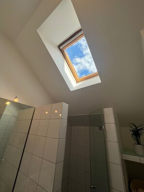 Dusche, Handtücher, Seife, Toilettenpapier