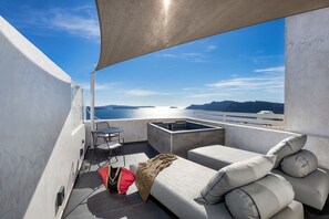 Suite outdoor Tub Sea View | 1 개의 침실, 방음 설비, 무료 WiFi, 침대 시트