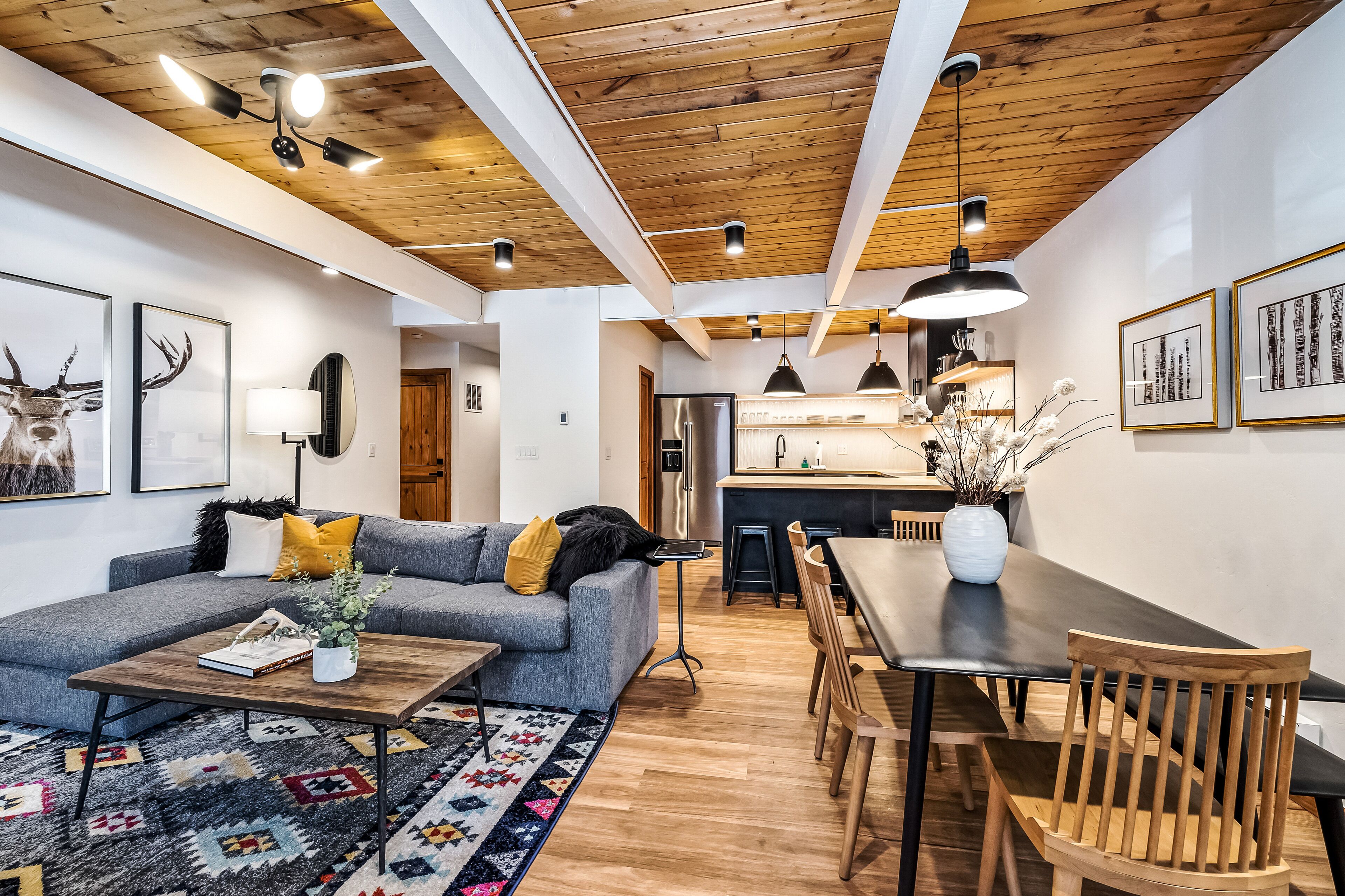 Una Smart TV, una chimenea