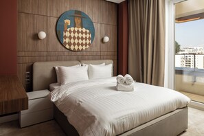 Luxury Penthouse, 1 Bedroom | 1 bedroom, premium bedding, laptop workspace, blackout curtains