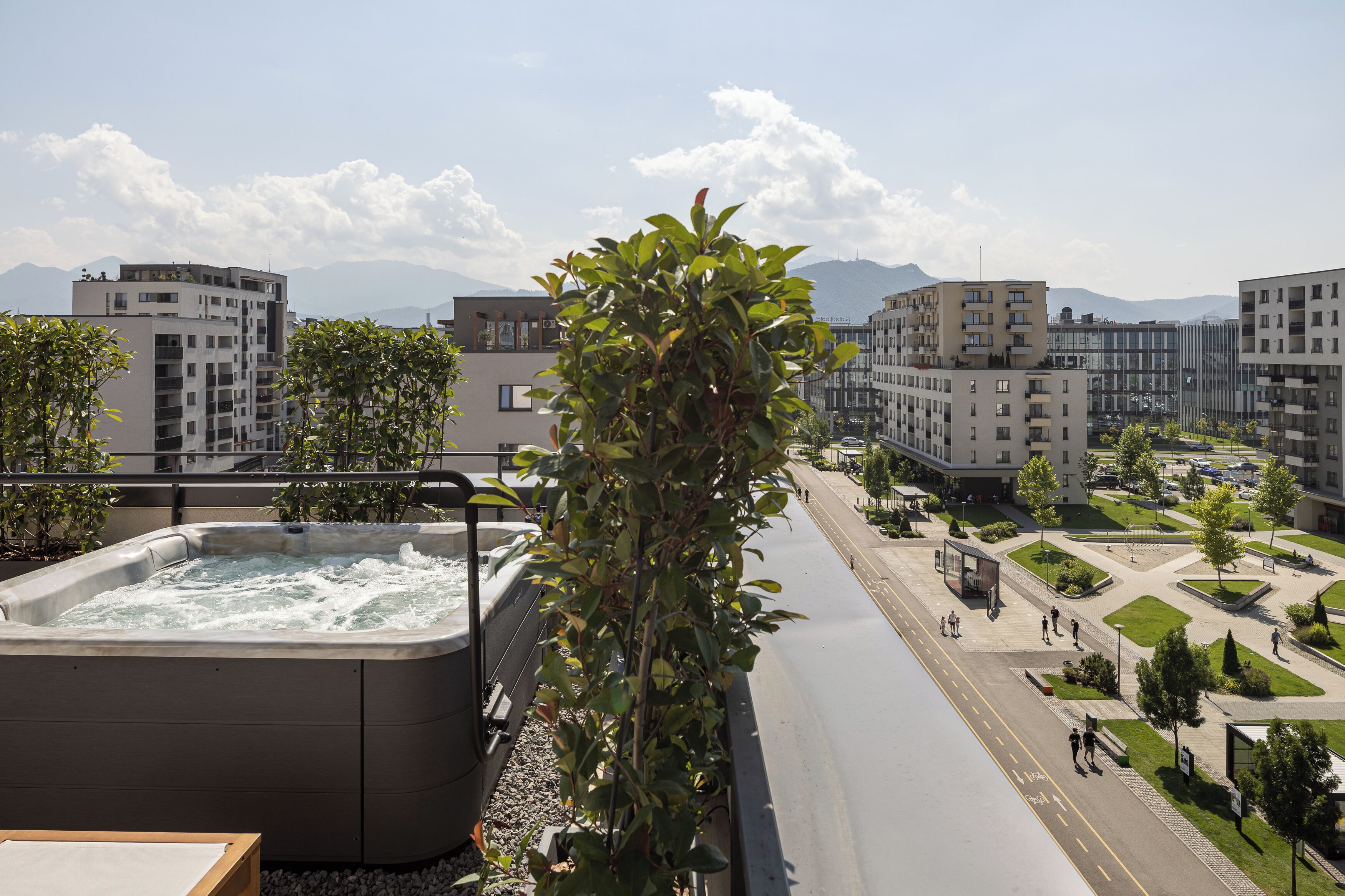 Luxury Penthouse, 2 Bedrooms | Premium bedding, laptop workspace, blackout drapes, soundproofing