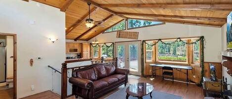 Televisión y chimenea