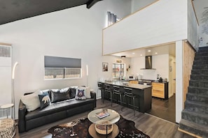 TV, fireplace, offices