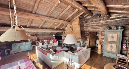 Chalet, pied des pistes de ski, sauna, cheminĂ©e ou poĂȘle Ă bois, tĂ©lĂ©vision, 160mÂČ, Les Saisies