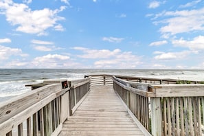 Walk along the boardwalk to the ocean's edge, where the sea meets the sky.