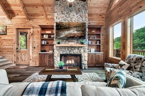 TV, fireplace, video games, books