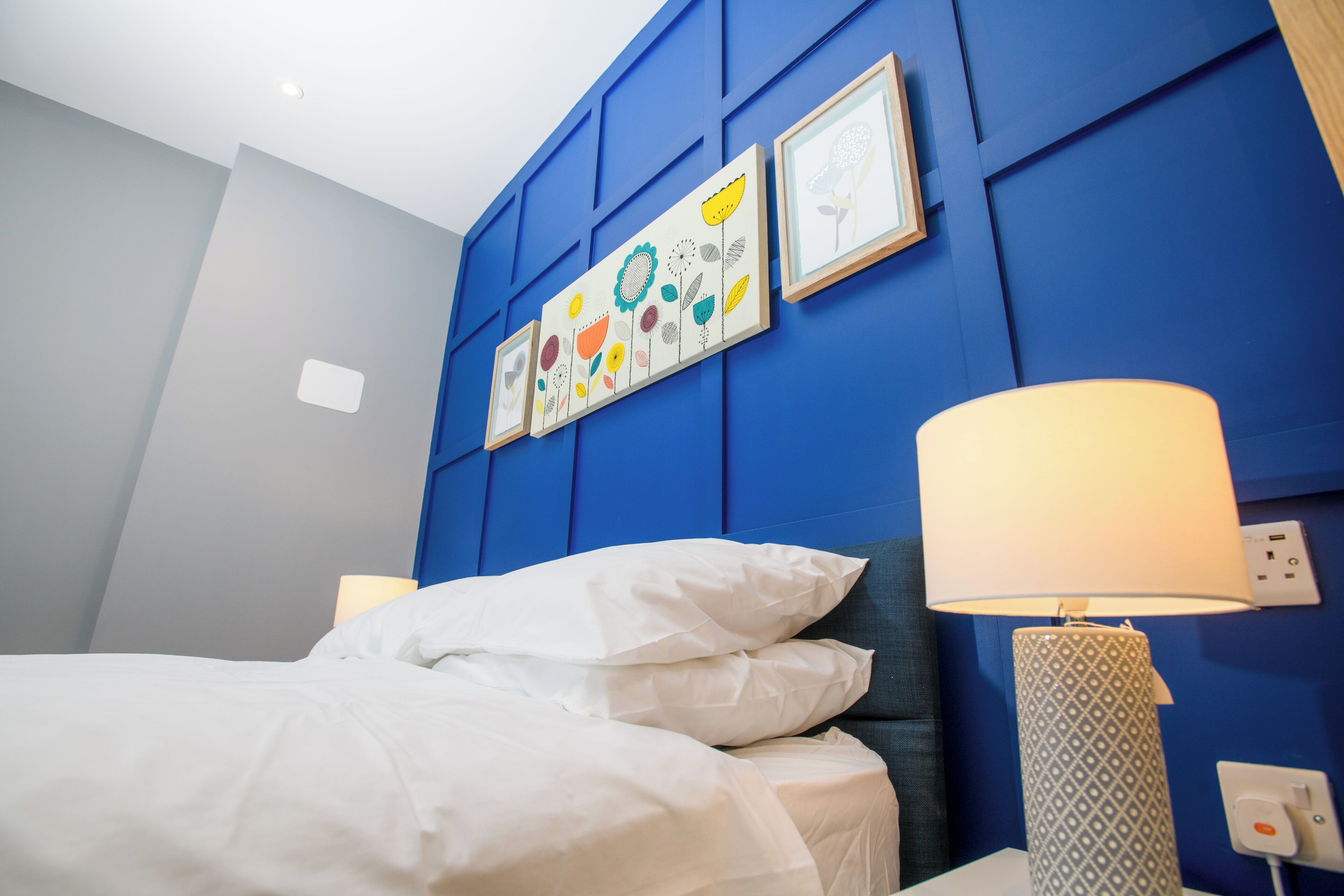 Desk, free WiFi, bed sheets