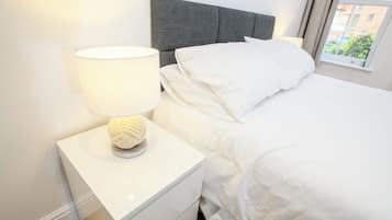 Desk, free WiFi, bed sheets