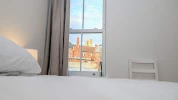 Desk, free WiFi, bed sheets