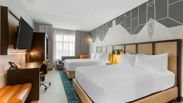 Standard Room, 2 Queen Beds, Non Smoking | Premium bedding, desk, laptop workspace, blackout drapes