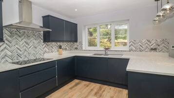 Fridge, dishwasher, electric kettle, toaster