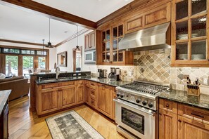 Dishwasher, coffee/tea maker, cookware/dishes/utensils