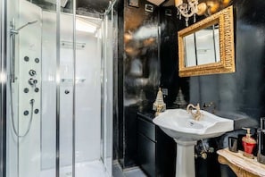 Shower, hair dryer