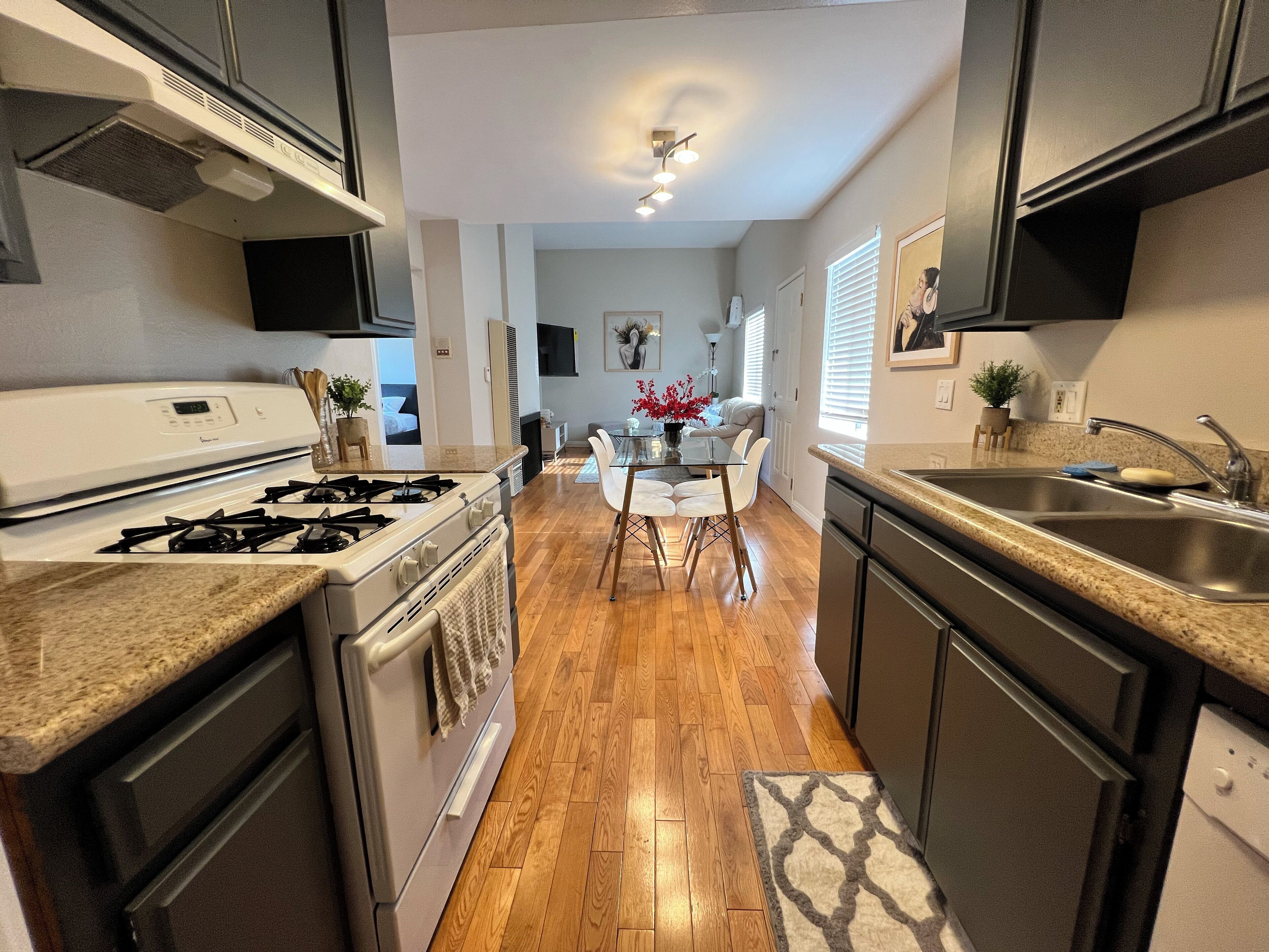 Kylskåp, mikrovågsugn och spishäll