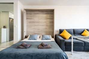 Strykejern/-brett, wi-fi (inkludert) og sengetøy