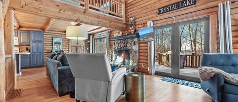 TV connectée, cheminée