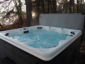 Outdoor spa tub - A Short's Walk - Sandy Lakefront with Spa / Hot Tub and Kayaks! (Elk Rapids)