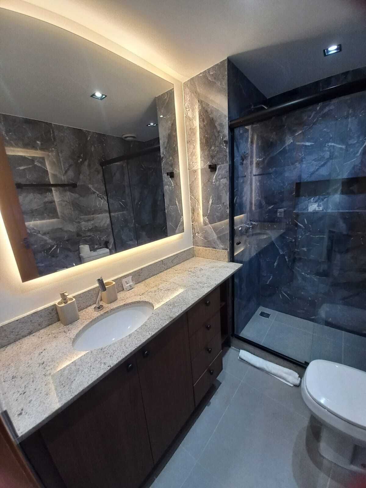 Standard Studio | Bathroom | Shower, towels, soap, shampoo
