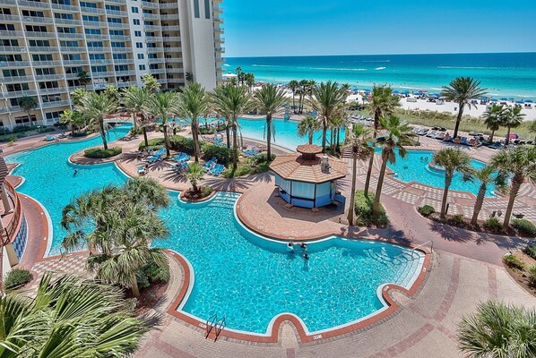 Indoor pool, a heated pool - 2nd Floor! Beachfront! Shores of Panama (Panama City Beach)