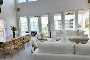 TV, fireplace - One Ocean Luxury Beach House (Surfside Beach)