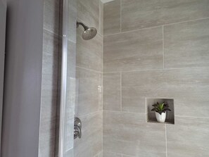 Shower, hair dryer, towels, soap - Hidden Haven - 2 bedrooms with ensuite baths & living /dining and full kitchen.  (Venetian Road Settlement, Sailfish Lane)