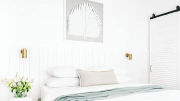 1 bedroom, desk, iron/ironing board, travel cot