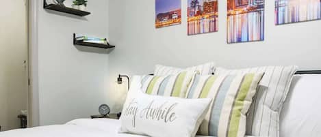 1 bedroom, iron/ironing board, travel crib, WiFi (free)