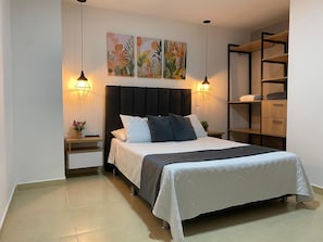 Standard-Apartment, 1 Queen-Bett und Schlafsofa, Küche | Hochwertige Bettwaren, Daunenbettdecken, Select-Comfort-Betten, Minibar