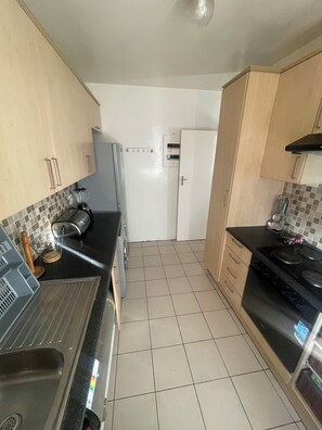 Fridge, oven, stovetop