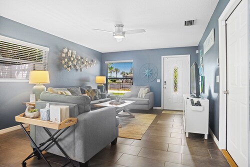 Across from Beach | Large fenced yard with deck | 1-car Garage