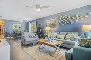 TV, DVD player - Across from Beach | Large fenced yard with deck | 1-car Garage (New Smyrna Beach)