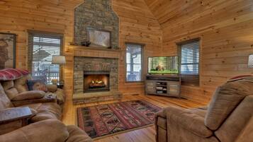 Télévision, cheminée