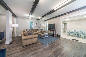 TV, table football, ping pong