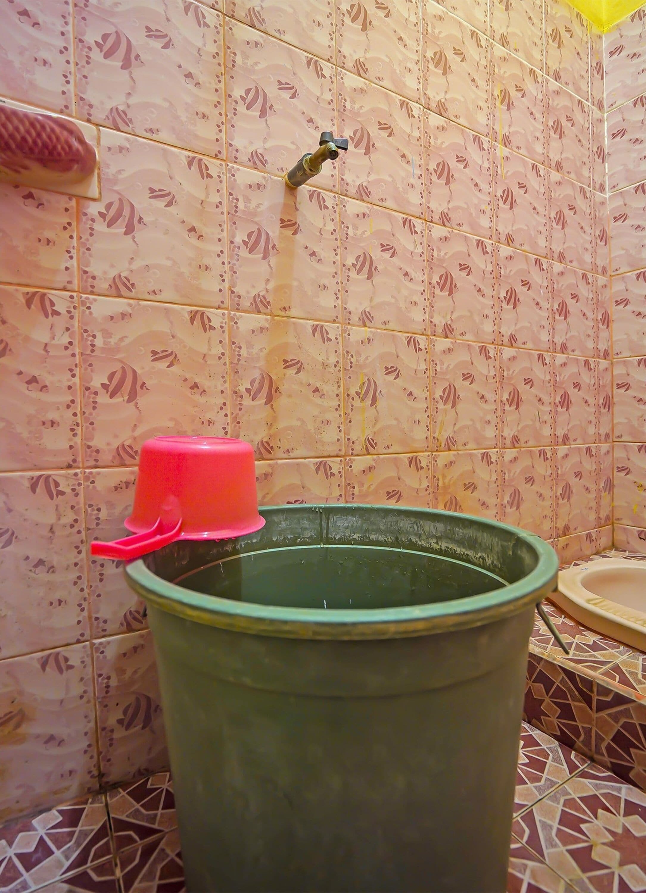 Tweepersoonskamer | Badkamer | Een douche, zeep