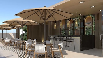 Bar junto a la piscina