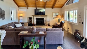 Una Smart TV, una chimenea